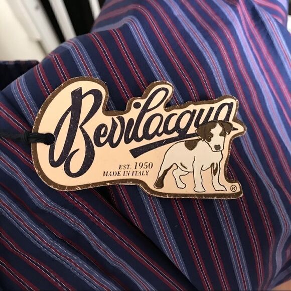Highest Quality!! NWT Classic Italian Bevilacqua size L Shirt! - Picture 6 of 12